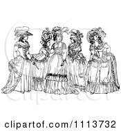 Poster, Art Print Of Vintage Black And White Ladies In Dresses