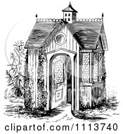Poster, Art Print Of Vintage Black And White Garden House