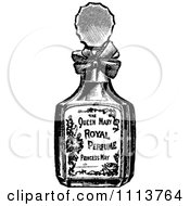 Poster, Art Print Of Vintage Black And White Bottle Of Perfume 1