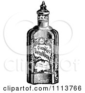 Clipart Vintage Black And White Bottle Of Toothwash Royalty Free Vector Illustration by Prawny Vintage