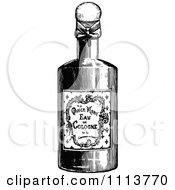 Poster, Art Print Of Vintage Black And White Bottle Of Cologne