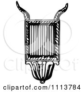 Clipart Vintage Black And White Ancient Lyre Instrument 4 Royalty Free Vector Illustration by Prawny Vintage