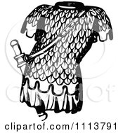 Poster, Art Print Of Vintage Black And White Ancient Chainmail Coat 6