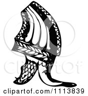 Clipart Vintage Black And White Ancient Armour Helmet 10 Royalty Free Vector Illustration