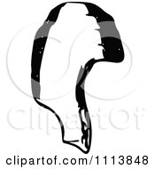 Clipart Vintage Black And White Ancient Armour Helmet 7 Royalty Free Vector Illustration