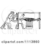 Clipart Vintage Black And White Ancient Egyptian Winepress Workers 2 Royalty Free Vector Illustration by Prawny Vintage