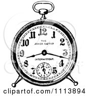Poster, Art Print Of Vintage Black And White Alarm Clock 1
