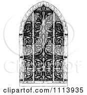 Poster, Art Print Of Vintage Black And White Gothic Door