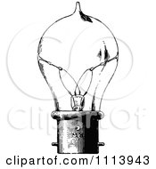 Poster, Art Print Of Vintage Black And White Lightbulb