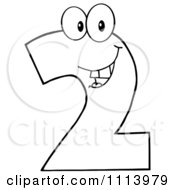 Clipart Outlined Two Mascot Royalty Free Vector Illustration