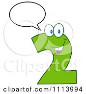 Clipart Talking Green Two Mascot 1 Royalty Free Vector Illustration