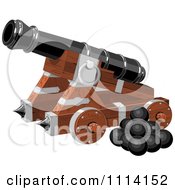 Poster, Art Print Of Pirate Cannon And Balls