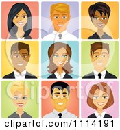 Clipart Happy Diverse Business People Avatars Royalty Free Vector Illustration by Amanda Kate #COLLC1114191-0177