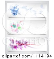 Poster, Art Print Of Abstract Floral Website Headers
