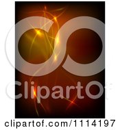 Poster, Art Print Of Background Of Glowing Orange And Red Lines