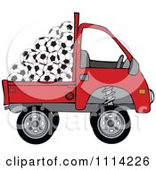 Poster, Art Print Of Kei Truck With Soccer Balls