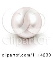 Clipart 3d Shiny White Pearl Royalty Free Vector Illustration by Oligo
