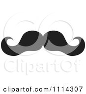 Clipart Black And White Mustache Royalty Free Vector Illustration by Johnny Sajem