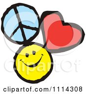 Peace Love And Happiness Icons
