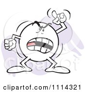 Poster, Art Print Of Angry Moodie Character Waving A Finger And Shouting