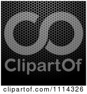 Clipart Dark Metal Hexagon Grid Background Royalty Free Vector Illustration by dero