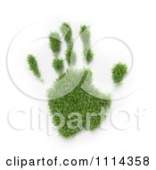 Clipart 3d Grassy Hand Print Royalty Free CGI Illustration by Mopic #COLLC1114358-0155