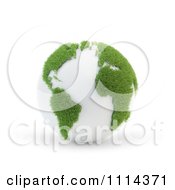 Poster, Art Print Of 3d Globe With Grassy Continents