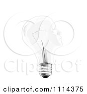 Poster, Art Print Of 3d Transparent Light Bulb Head