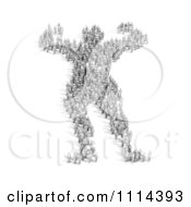 Poster, Art Print Of 3d People Forming A Strong Man