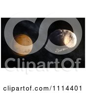 Poster, Art Print Of 3d Mars Larger Moon Phobos With Stickney Crater Visible