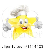 Poster, Art Print Of 3d Chef Star Holding Two Thumbs Up