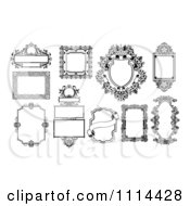 Poster, Art Print Of Ornate Black And White Frames And Banners