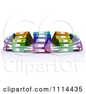 3d Colorful Office Binders