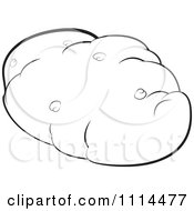 Clipart Outlined Potato Royalty Free Vector Illustration by Lal Perera