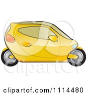 Poster, Art Print Of Yellow Mobike Car