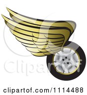 Poster, Art Print Of Gold Winged Tire 2