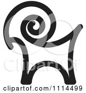 Clipart Black And White Goat Icon Royalty Free Vector Illustration by Lal Perera