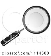 Clipart Black And White Magnifying Glass Royalty Free Vector Illustration
