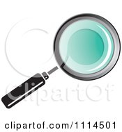 Clipart Magnifying Glass With Green Royalty Free Vector Illustration
