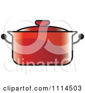 Clipart Red Pot Royalty Free Vector Illustration