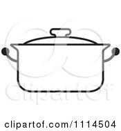 Clipart Outlined Pot 1 Royalty Free Vector Illustration