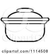 Clipart Outlined Pot 3 Royalty Free Vector Illustration