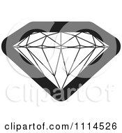 Clipart Black And White Gemstone Royalty Free Vector Illustration by Lal Perera