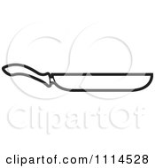 Clipart Outlined Frying Pan Royalty Free Vector Illustration