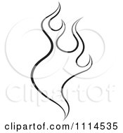 Poster, Art Print Of Black And White Flames