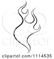 Clipart Black And White Flames Royalty Free Vector Illustration