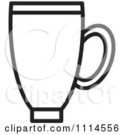 Clipart Black And White Cup Royalty Free Vector Illustration