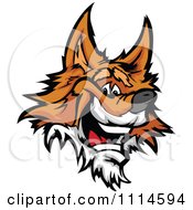 Clipart Friendly Happy Fox Face Royalty Free Vector Illustration by Chromaco