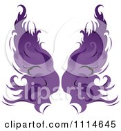 Poster, Art Print Of Pair Of Flaming Purple Wings