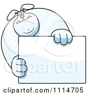 Poster, Art Print Of Buff Rabbit Holding A Sign 1